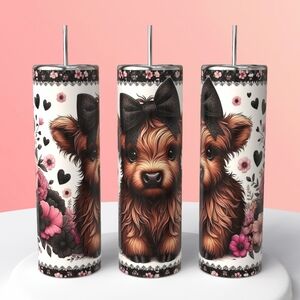 Highland cow 20 oz tumbler